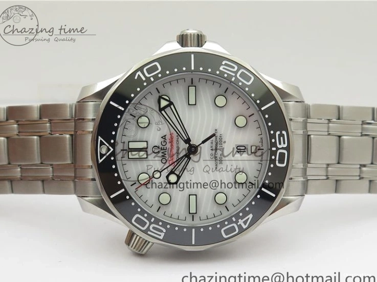 0202 Seamaster Diver 300M ORF 1:1 Best Edition Black Ceramic White Dial on SS Bracelet A Reliable 7865